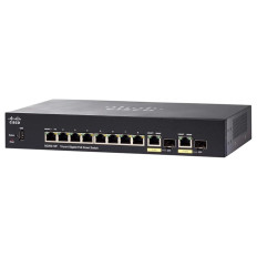 Cisco SG250-10P-K9-NA-RF | Small Business 250 Series SG250-10P 8 x Ports PoE+ 10/100/1000Base-T + 2 x Ports Combo SFP Rack-Mountable Layer 2 Managed Gigabit Ethernet Smart Network Switch