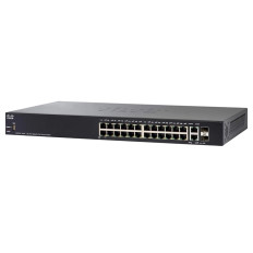 Cisco SG250-26HP-K9NA-RF | Small Business 250 Series SG250-26HP 24 x Ports PoE+ 10/100/1000Base-T + 2 x Ports Combo SFP Rack-Mountable Layer 2 Managed Gigabit Ethernet Network Switch