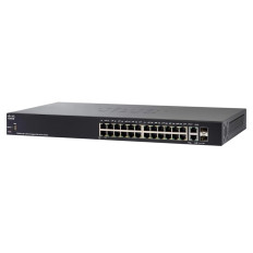 Cisco SG250-26P-K9 | Small Business 250 Series SG250-26P 24 x Ports PoE+ 1000Base-T + 2 x Ports Combo SFP Layer 3 Managed 1U Rack-mountable Gigabit Ethernet Network Switch