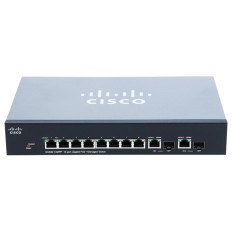 Cisco SG300-10MPP-K9-NA | Small Business SG300 Series SG300-10MP 8 x RJ-5 Ports PoE+ 1000Base-T + 2 x Combo mini-GBIC Ports Layer 3 Managed 1U Rack-Mountable Gigabit Ethernet Network Switch