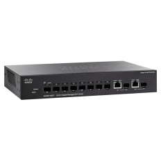 Cisco SG300-10SFPK9NA-RF | Small Business 300 Series SG300-10SFP 8 x Ports SFP 10/100/1000Base-T + 2 x Ports Combo SFP (mini-GBIC) Rack-Mountable 1U Layer 3 Managed Gigabit Ethernet Network Switch