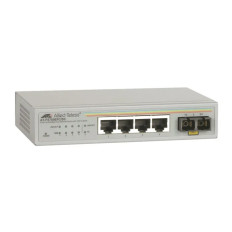 Allied Telesis AT-FS705EFC/SC-60 | 5-Port 10/100Mbps Unmanaged Switch with 1 Fiber SC UL Port External PSU