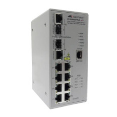 Allied Telesis AT-IFS802SP/POE | 8-Port 10/100Mbps RJ-45 PoE Manageable Standalone Fast Ethernet Industrial Switch with 2x Combo SFP Ports