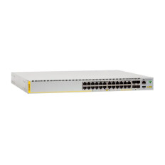 Allied Telesis AT-IX5-28GPX | 24-Ports 10/100/1000Mbps RJ-45 PoE+ Manageable Layer2 Rack-mountable Stackable Network Switch with 4x 10Gb/s SFP+ Upli