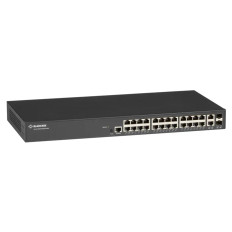 Black Box LGB1126A-R2 | 24 x Ports 1000Base-T RJ-45 + 2 x Ports 1000Base-X SFP Rack-mountable Layer 2 Managed Gigabit Ethernet Network Switch
