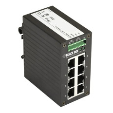 Black Box LGH008A | 8 x Ports 1000Base-T RJ-45 Layer 2 Gigabit Ethernet Hardened Temperature Switch