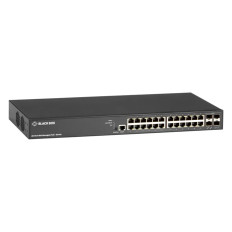 Black Box LPB3028A | LPB3000 Series 24 x Ports 1000Base-T PoE+ RJ-45 + 4 x Port 10GbE SFP+ Layer 2 Managed Gigabit Ethernet Network Switch