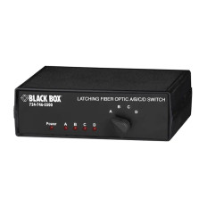Black Box SW1005A | Fiber Optic A/B/C/D Desktop Switch – Latching, ST Multimode