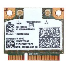 Intel 112BN.HMWWB | Centrino Wireless-N 1000 2.4GHz 300Mbps IEEE 802.11b/g/n PCI Express Half Mini Wireless Network Adapter
