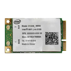 Intel 512ANMMWW | 5100 Series Dual Band 2.4GHz / 5GHz 300Mbps IEEE 802.11a/b/g/draft-n Mini PCI Express Wireless Network Card