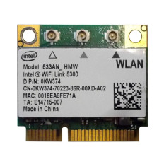 Intel 533ANHMWG2 | Ultimate N 5300 Series Dual Band 2.4GHz / 5GHz 450Mbps IEEE 802.11a/b/g/draft-n PCI Express Half Mini Wireless Network Adapter