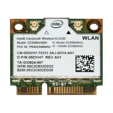 Intel 2230BNHMW | Centrino Wireless-N 2230 2.4GHz 300Mbps IEEE 802.11b/g/n Bluetooth 4.0 PCI Express Half Mini Wireless Network Adapter
