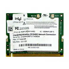 Intel 2915ABG | PRO/Wireless Dual Band 2.4GHz / 5GHz 54Mbps IEEE 802.11a/b/g Mini PCI Wireless Network Adapter