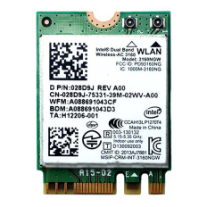 Intel 3160.NGWG | Wireless-AC 3160 Dual Band 2.4GHz / 5GHz 433Mbps IEEE 802.11ac Bluetooth 4.0 PCI Express M.2 2230 Wireless Network Adapter