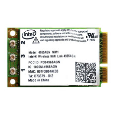 Intel D73379-012 | Wireless WiFi Link 4965AGN Dual Band 2.4GHz / 5GHz 300Mbps IEEE 802.11a/b/g/draft-n Mini PCI Express Wireless Network Adapter