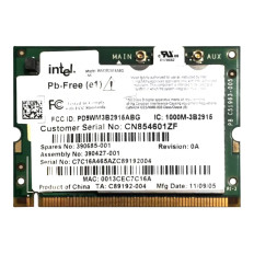 Intel WM3B2915ABG | PRO/Wireless 2915ABG Dual Band 2.4GHz / 5GHz 54Mbps IEEE 802.11a/b/g Mini PCI Type 3B Wireless Network Adapter