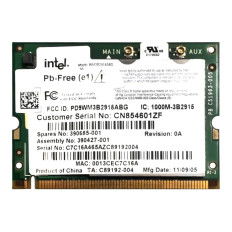 Intel WM3B2915ABGEU | PRO/Wireless 2915ABG Dual Band 2.4GHz / 5GHz 54Mbps IEEE 802.11a/b/g Mini PCI Type 3B Wireless Network Adapter