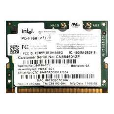 Intel WM3B2915ABGEUX | PRO/Wireless 2915ABG Dual Band 2.4GHz / 5GHz 54Mbps IEEE 802.11a/b/g Mini PCI Type 3B Wireless Network Adapter