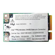 Intel WM3945BG | PRO/Wireless 3945ABG 2.4GHz 54Mbps IEEE 802.11a/b/g Mini PCI Express Wireless Network Adapter
