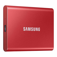 Samsung MU-PC2T0R/WW | T7 Series 2TB 10Gbps USB 3.2 Gen 2 (Type C) Metallic Red Portable Solid State Drive