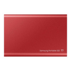 Samsung MU-PC1T0R/WW | T7 Series 1TB 10Gbps USB 3.2 Gen 2 (Type C) Metallic Red Portable Solid State Drive