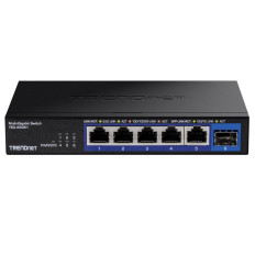 TRENDnet TEG-S5061 | 5-Ports 2.5GBase-T RJ-45 GbE 1-Port 10GBase-X SFP+ Wall-mountable Gigabit Ethernet Network Switch