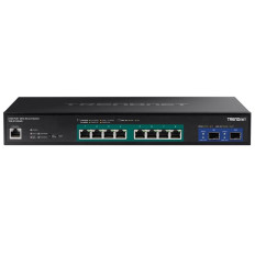 TRENDnet TPE-3102WS | 8-Ports 2.5GBase-T RJ-45 GbE PoE+ 2-Port 10GBase-X SFP+ Layer 3 1U Rack-mountable Gigabit Ethernet Network Switch
