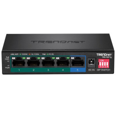 TRENDnet TPE-TG51G | 5-Ports 10/100/1000Base-T RJ-45 GbE (4xPoE+) Wall-mountable Gigabit Ethernet Network Switch