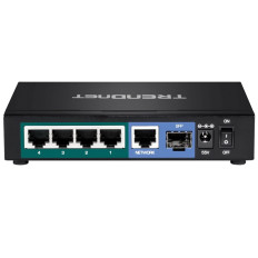 TRENDnet TPE-TG611 | 5-Ports 10/100/1000Base-T RJ-45 GbE (4xPoE+) 2-Ports 1000Base-x SFP Wall-mountable Gigabit Ethernet Network Switch