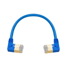Monoprice 31015 | SlimRun Series 0.5ft Cat6A Snagless RJ45 36AWG Pure Bare Copper 90 Degree Patch Ethernet Cable