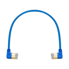 Monoprice 31016 | SlimRun Series 1ft Cat6A Snagless RJ45 36AWG Pure Bare Copper 90 Degree Patch Ethernet Cable