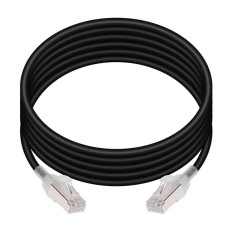 Monoprice 42980 | SlimRun Series 10ft Cat6A Snagless RJ45 30AWG Pure Bare Copper Component Level Patch Ethernet Cable Black