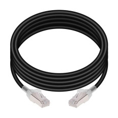 Monoprice 42984 | SlimRun Series 15ft Cat6A Snagless RJ45 30AWG Pure Bare Copper Component Level Patch Ethernet Cable Black