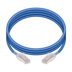 Monoprice 42977 | SlimRun Series 7ft Cat6A Snagless RJ45 30AWG Pure Bare Copper Component Level Patch Ethernet Cable Blue