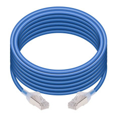 Monoprice 42989 | SlimRun Series 25ft Cat6A Snagless RJ45 30AWG Pure Bare Copper Component Level Patch Ethernet Cable Blue