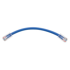 Monoprice 45396 | 0.5ft Cat6A RJ45 26AWG Pure Bare Copper Patch Cable Non-booted Ethernet Cable Blue