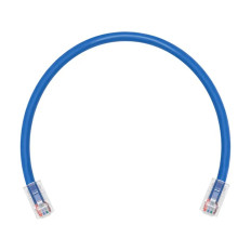 Monoprice 45397 | 1ft Cat6A RJ45 26AWG Pure Bare Copper Patch Cable Non-booted Ethernet Cable Blue