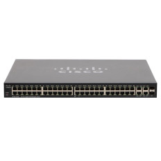 Cisco SG30052MPK9NA | Small Business SG300 52-Ports 10/100/1000Base-T RJ-45 PoE+ Manageable Layer3 Desktop Switch with 2x Shared SFP Slots