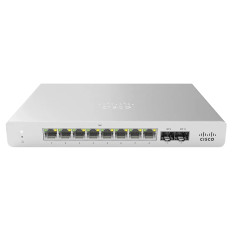 Cisco MS120-8-HW | Meraki MS120-8 RJ-45 8xPort 10/100/1000Base-T + 2 x SFP Ports Uplink Layer 2 Managed Gigabit Ethernet Compact Switch
