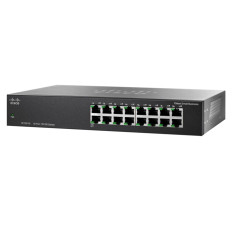 Cisco SF100-16-AU | Small Business 100 Series SF100-16 16 x 10/100Base-TX RJ-45 Ports Layer 2 Unmanaged Fast Ethernet Network Switch