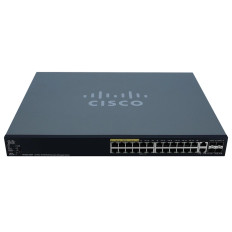 Cisco SF550X-24MP-K9-NA | Small Business SF550X-24MP PoE+ 24 x Ports 10/100Base-T + 4 x SFP Ports+ Uplink Port Layer 3 Managed Fast Ethernet Switch