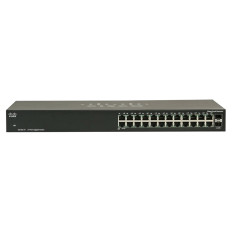 Cisco SG100-24 | Small Business 100 Series SG100-24 22 x 10/100/1000Base-T RJ-45 Ports and 2 x 1GbE RJ-45/SFP Combo Ports Layer 2 Unmanaged Rack-mountable Gigabit Ethernet Network Switch