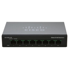Cisco SG100D-08 | Small Business 100 Series SG100D-08 8 x 10/100/1000Base-T RJ-45 Layer 2 Unmanaged Gigabit Ethernet Network Desktop Switch