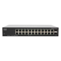 Cisco SG102-24-JP | Small Business 100 Series SG102-24 22 x 10/100/1000Base-T RJ-45 and 2 x 1GbE RJ-45/SFP Combo Ports Layer 2 Unmanaged Rack-mountable Compact Gigabit Ethernet Network Switch