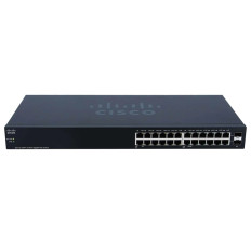Cisco SG110-24HP | Small Business 110 Series SG110-24HP 24 x Ports PoE 10/100/1000Base-T + 2 x Ports SFP (mini-GBIC) Layer 2 Unmanaged Gigabit Ethernet Network Switch