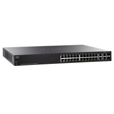 Cisco SG300-28MP-K9 | Small Business 300 Series SG300-28MP 26 x Ports (24 x Ports PoE+) 10/100/1000Base-T + 2 x Ports Combo SFP (mini-GBIC) Layer 3 Managed 1U Rack-mountable Gigabit Ethernet Network Switch