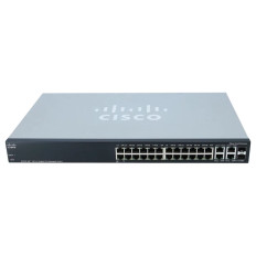 Cisco SG300-28P | Small Business 300 Series 24 x Ports PoE 1000Base-T + 2 x Ports RJ-45 + 2 x combo SFP Layer 3 Managed 1U Rack Mountable Gigabit Ethernet Network Switch