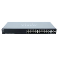 Cisco SG300-28PP-K9-EU | Small Business 300 Series SG300-28PP 26 x Ports (24 x Ports PoE+) 10/100/1000Base-T + 2 x Ports Combo SFP (mini-GBIC) Rack-Mountable 1U Layer 3 Managed Gigabit Ethernet Network Switch