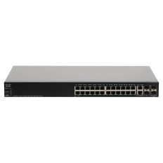 Cisco SG500-28-K9-NA | Small Business 500 Series SG500-28 24 x Ports 10/100/1000Base-T + 2 x Ports Combo SFP + 2 x Ports SFP Stackable Layer 3 Managed GE Network Switch
