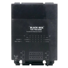 Black Box LB9901A | AC-Powered Hardened Ethernet Switch 6x 10/100Base-TX LAN 2x 100Base-FX